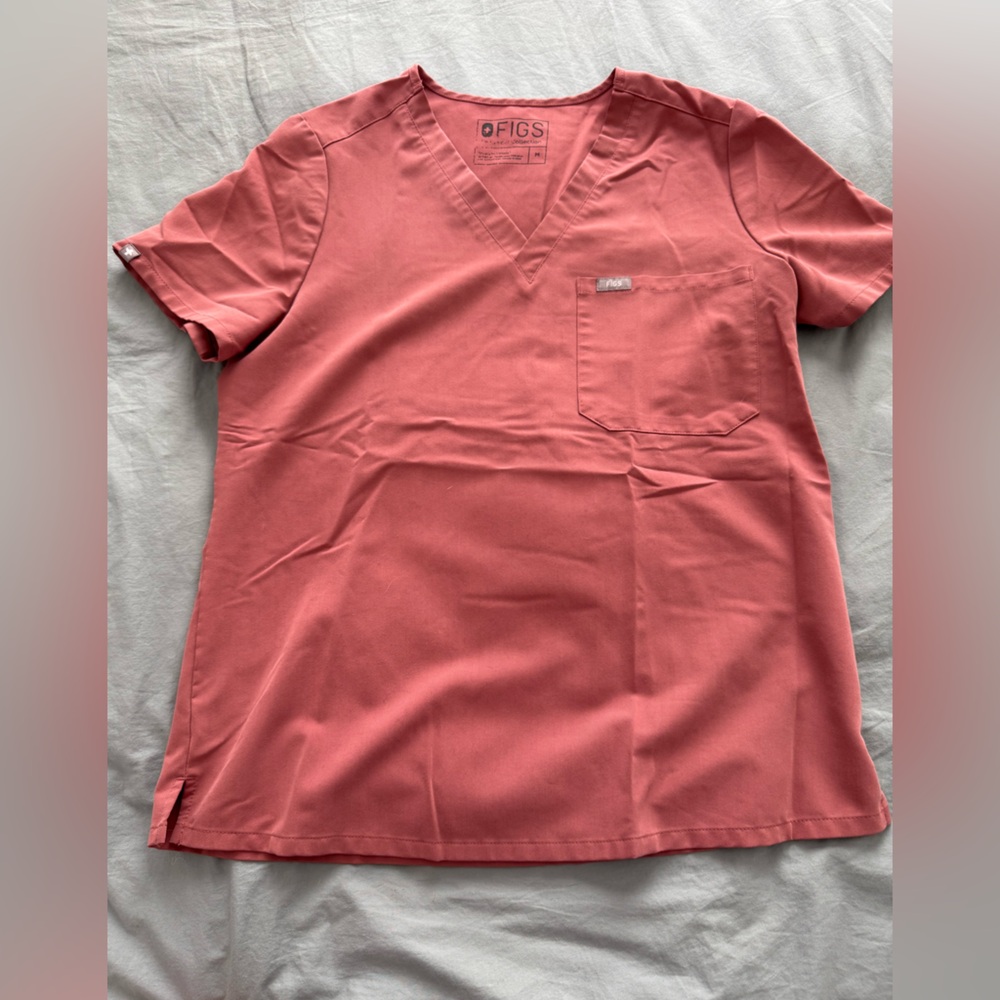 Figs Mauve Scrub Top